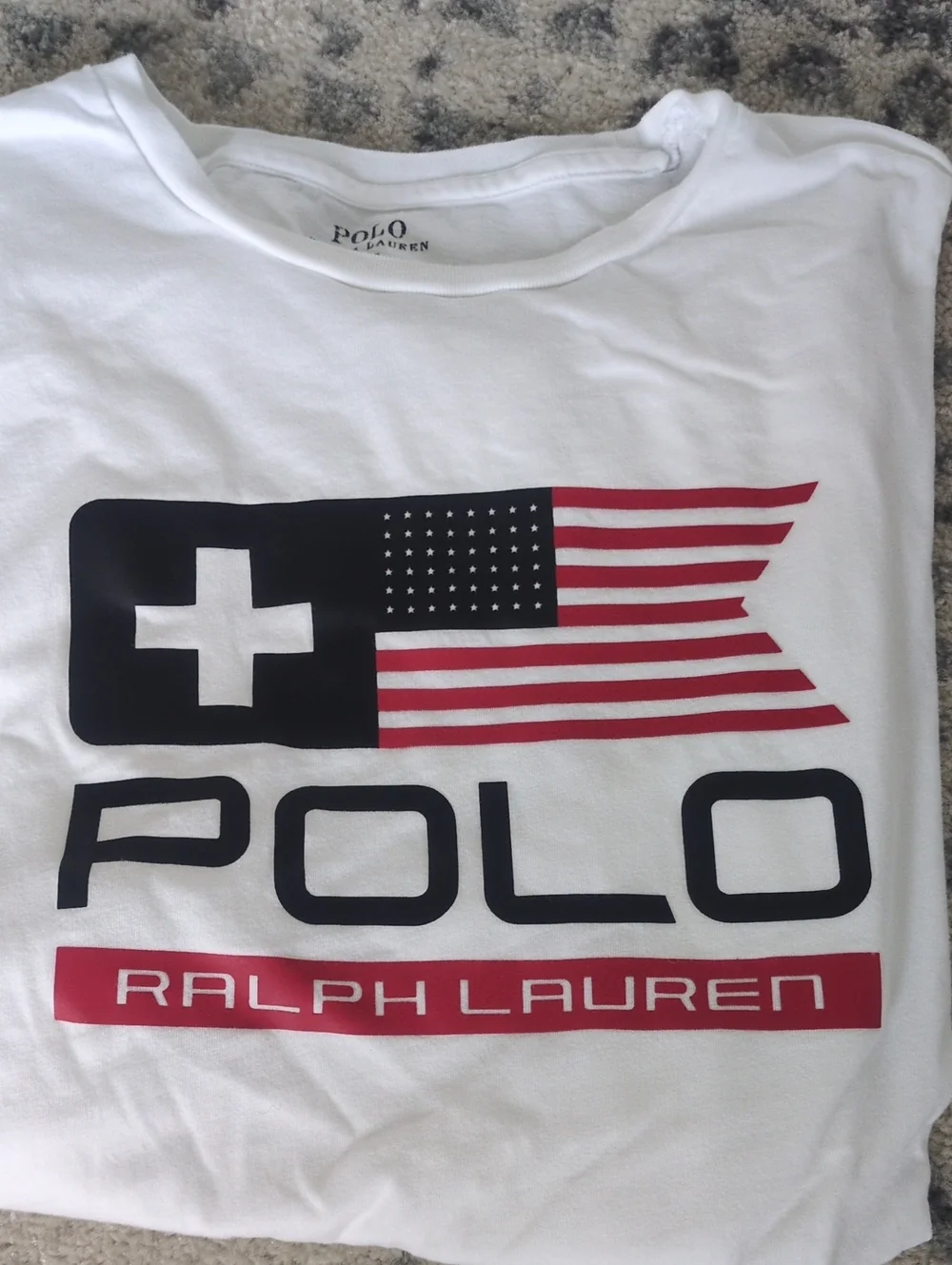 Polo by Ralph Lauren Men's White Graphic Tee and Navy Pocket Tee Set
